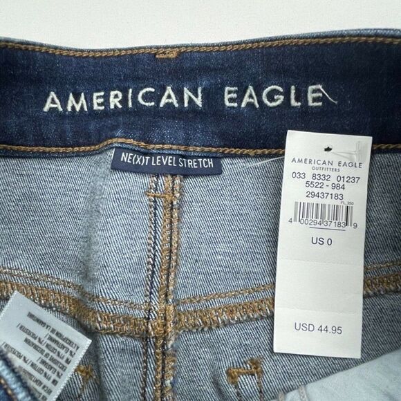 American Eagle Next Level Stretch Hi Rise Mini Skirt Raw Hem NEW - Picture 5 of 11